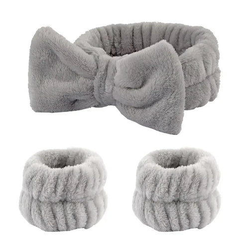Absorbent Spa Headband and Wristband Set